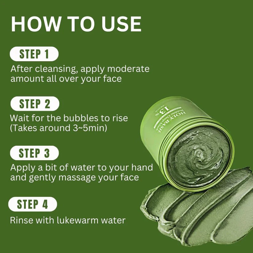 FizzAura™ Holy Basil Bubble Deep Mask