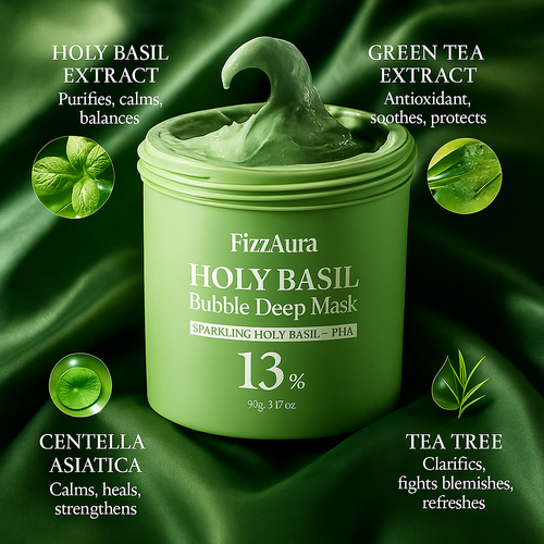 FizzAura™ Holy Basil Bubble Deep Mask